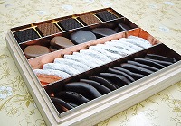 特大箱薄1列アプリコット1列オランジェットシュガー1列プレーン1列